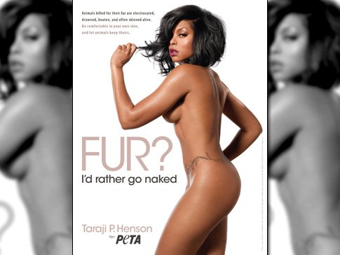 Actress Taraji P. Henson Poses Nude For PETA.